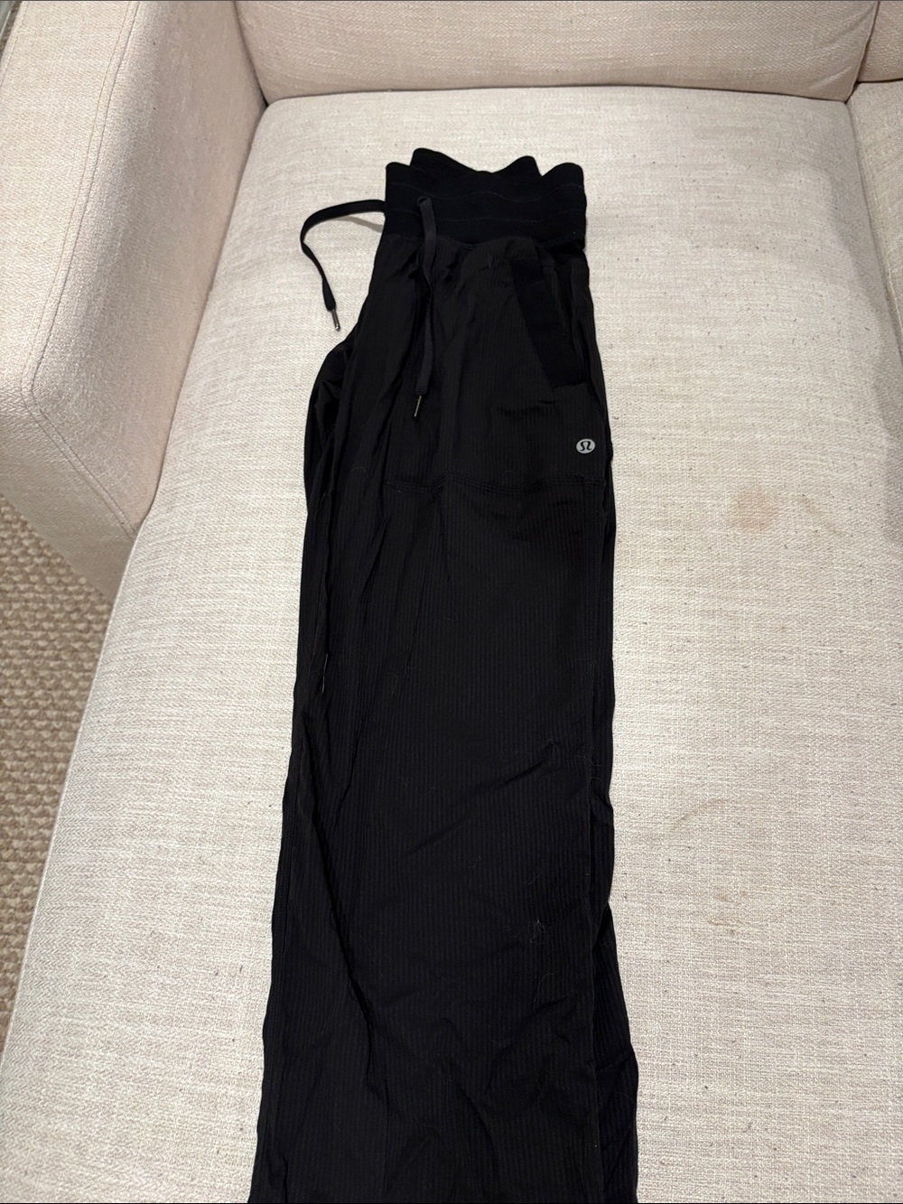 lululemon athletica Black Men's Ribbed Drawstring Joggers